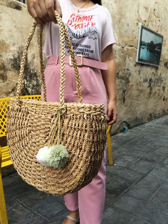 straw half moon bolsa