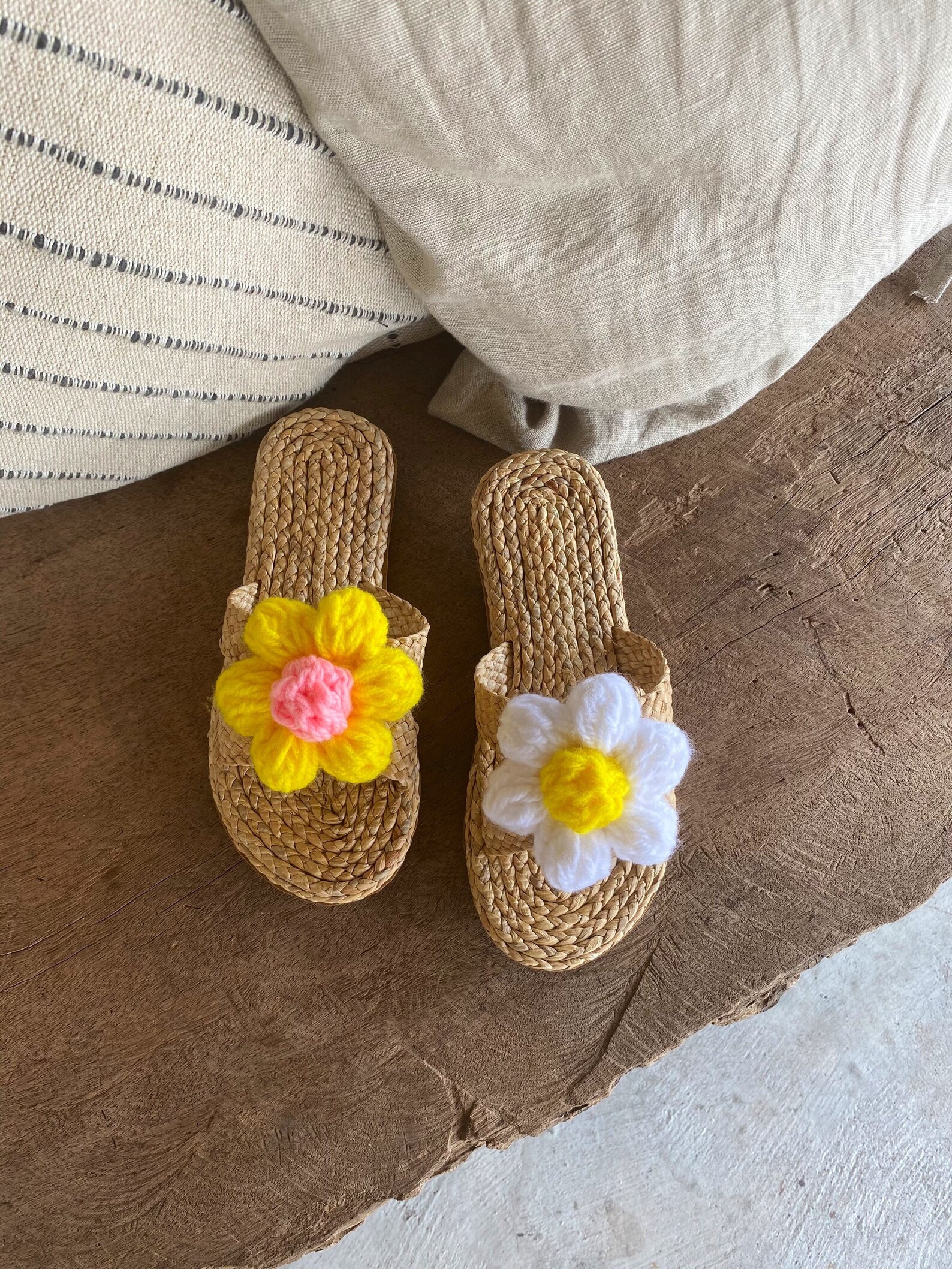 Power Flower Crochet / Greek Sandals / Beach Sandals /flower | Etsy