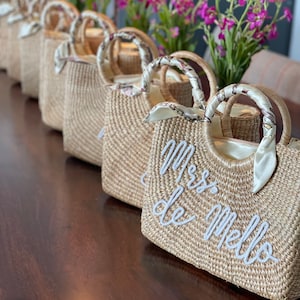 BELLA) Unique bridesmaid gift ideas  / Hotel welcome bag / 30th 40th Birthday / 50th Anniversary/ bachelorette / Beach bag personalized
