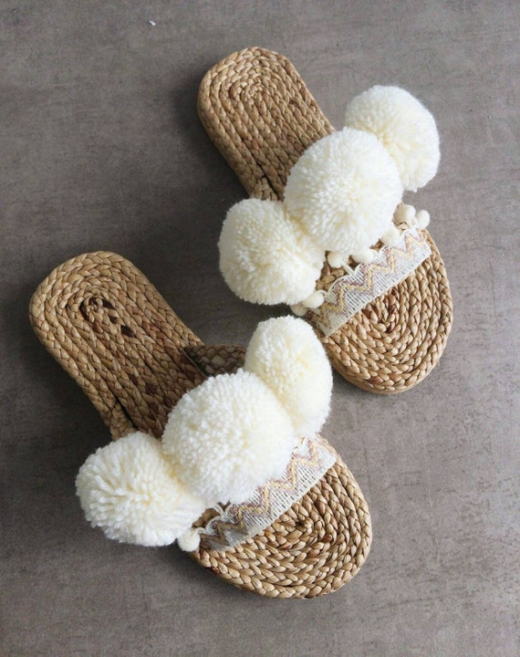 bebe pom pom sandals