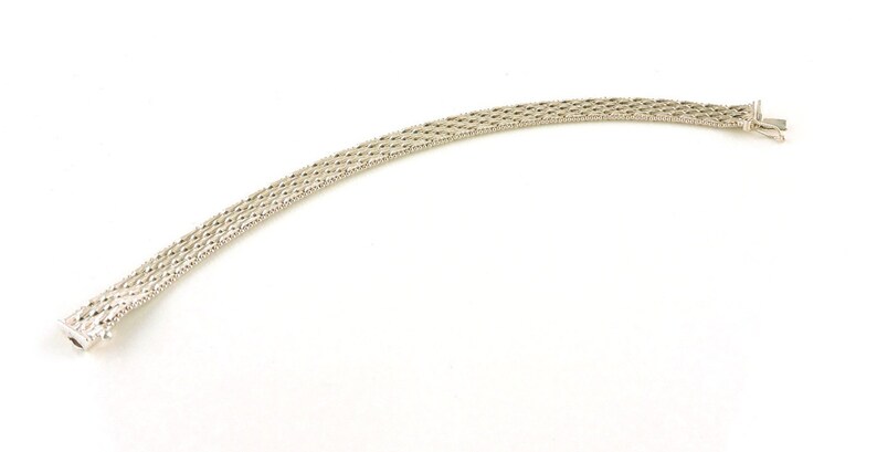 21.9 grams Sterling Silver Textured Chain Link Bracelet 7 14