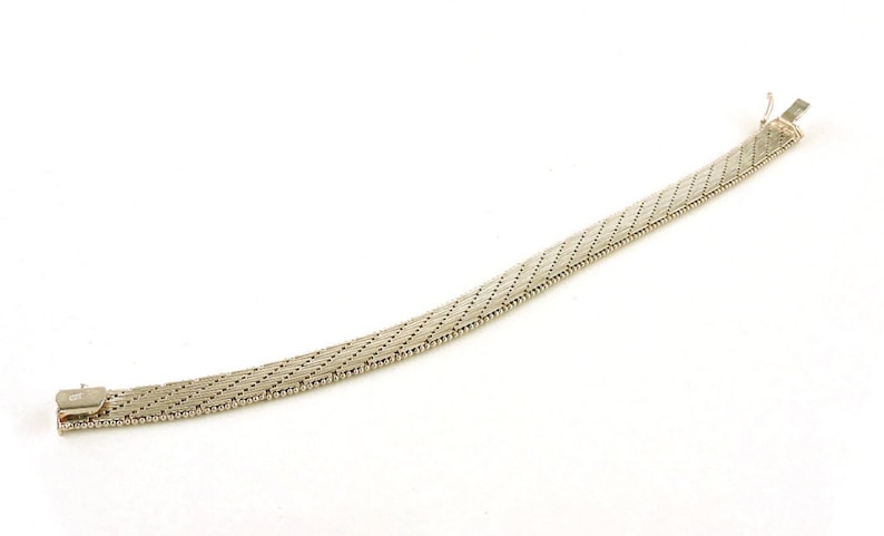 21.9 grams Sterling Silver Textured Chain Link Bracelet 7 14