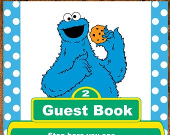 Sesame Street Birthday Guest Book Sign | Etsy