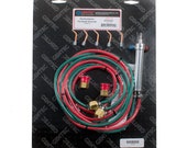 Gentec Small Torch Oxy Acetylene kit 6 foot hoses with tips 2-6