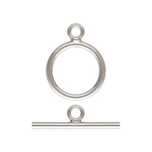 Toggle Clasps With Bar - Sterling Silver - pack of 5 - CLTG-200-SS