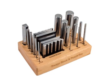 Swage Block & Punch Set With Wood Stand 25-565