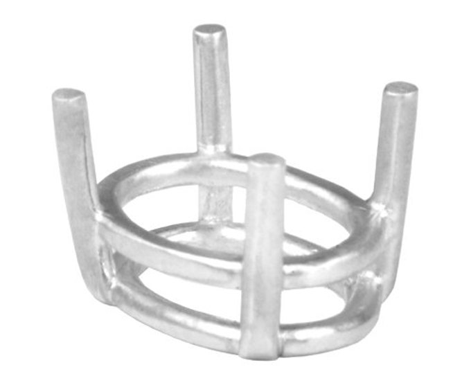 925 Sterling Silver 4-Prong Pendant Settings For 8mm Gemstones | 3-Pack DIY Jewelry Making Supplies