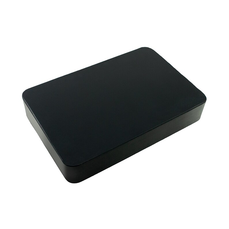 May include: A black rectangular box with a smooth, matt finish.