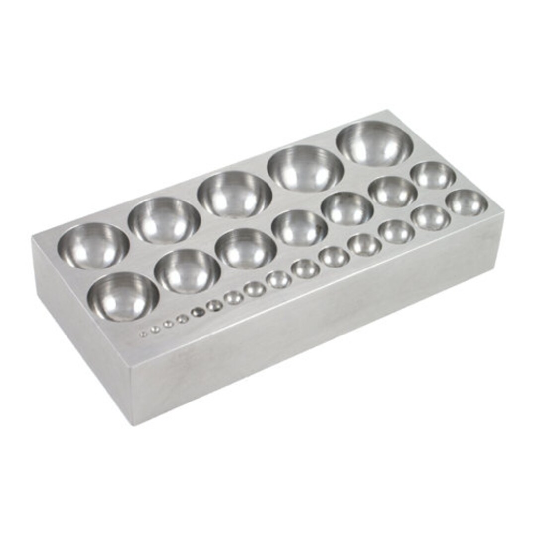 ダッピングブロックフラット - ジュエリー製作用27個のくぼみ - 25-055