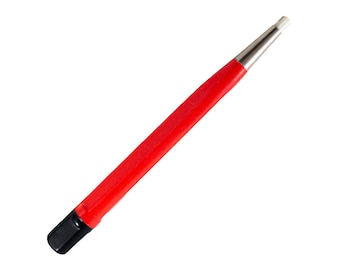 May include: A red cleaning tool with a white brush tip and a black handle.