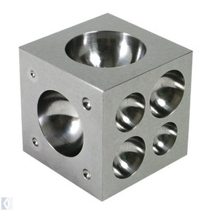Dapping Block Cube - 21 Depressions for Jewelry Making - 25-578