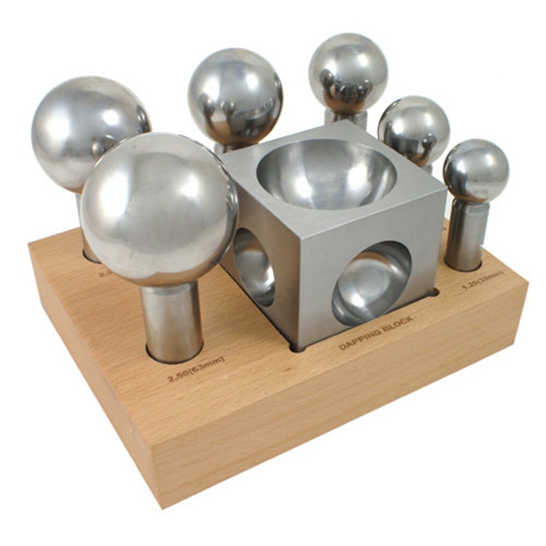 Dapping Set 6 Extra Large Punches and Block for Jewelry Etsy UK