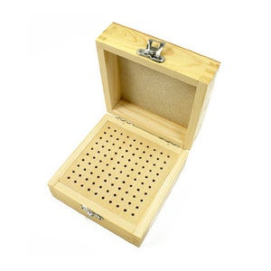Hardwood Bur Box Holds 100 Burs for Jewelry Making - 19-926