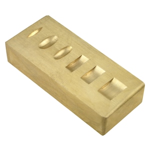 Double Sided Brass Ring Stamping Block 3 X 1 1/4 inch - 55-420