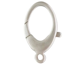 Jumbo Lobster Clasp Rounded Balloon 21.0 x 11.0mm - Sterling Silver - LC-430-SS