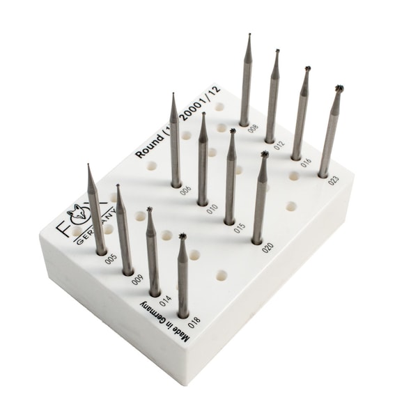 Fox Germany Round Burs 12 Piece Set - 18-1112