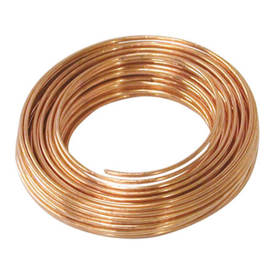 Ook 1/2 in. 25 ft. 35 lbs. 18-Gauge Copper Hobby Wire (2-Pack), Metallics 9986214