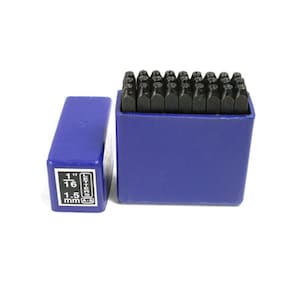 Juego de sellos de letras de 1/16" (27 piezas) para estampar metal - 55-407