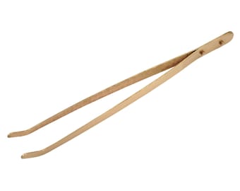 Copper Tongs with Curved Tip - 57-052