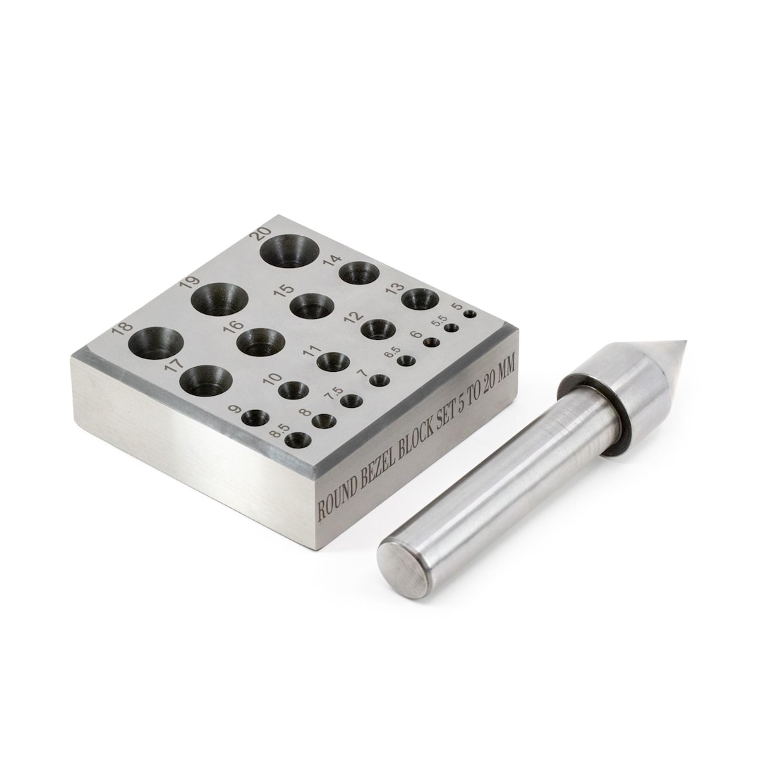 Round Bezel Forming Block With Punch – 28 Degrees - SFC Tools - 25-100 ...