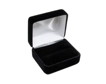 Black Velvet Double Ring Box