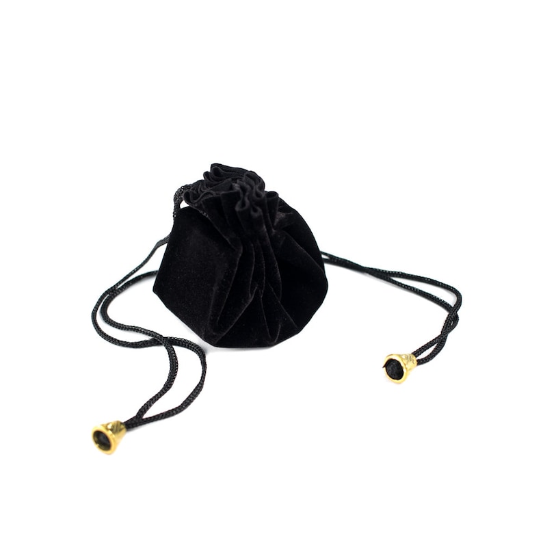 Drawstring Toggle Gold Black Velvet Bag - 12 Pc Pack - Etsy
