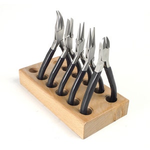 Set of 5 Slim Pliers With Organizer - Black