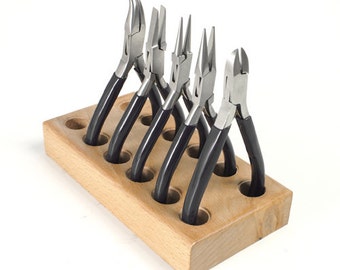 Set of 5 Slim Pliers With Organizer - Black