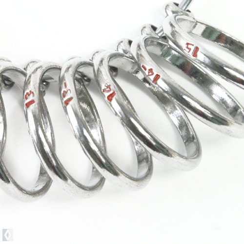 Finger Ring Sizer Gauge Half Round Style Measures Sizes 1-15 - Findings  Outlet