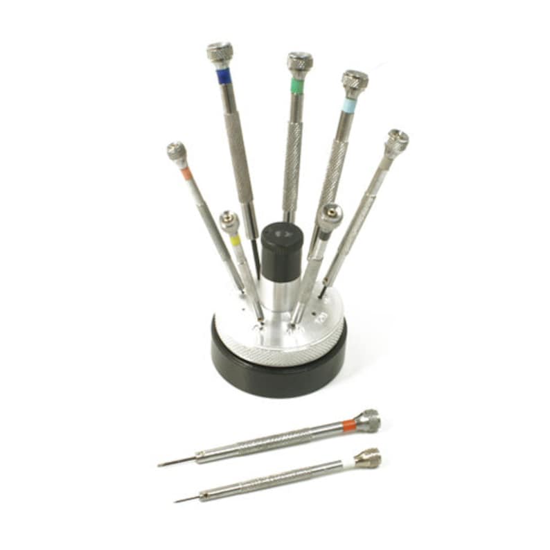 Watch Repair Screwdrivers Set of 9 in Rotating Stand 52540 Etsy