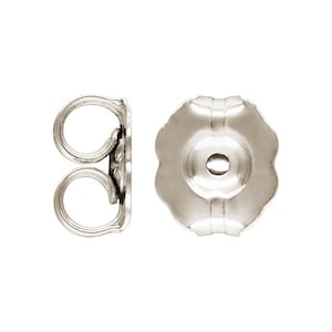 Ear Nuts - Earbacks  Extra Heavy (5.0X5.8mm) Sterling Silver - 10pcs.