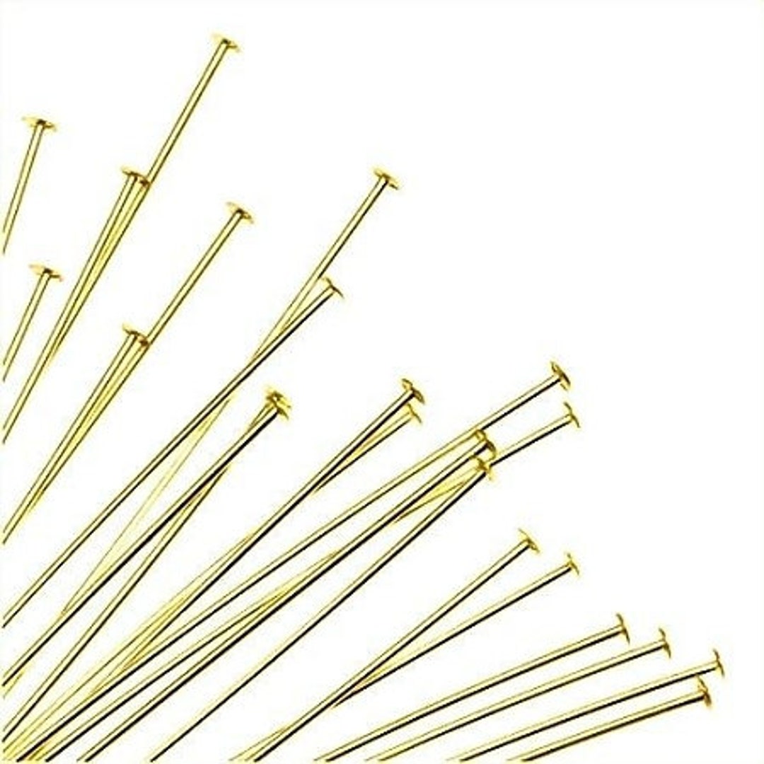 1 In Pin 14KT Gold Head Pins, 1.5 Inch, 26 Gauge - Thin Dome Head - Foto 4