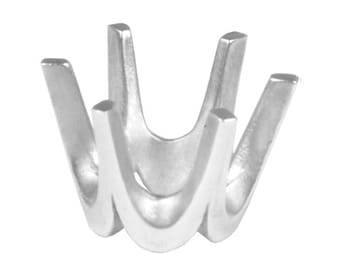 Sterling Silver 6-stifts rund låg basinfattning 3 mm till 8 mm - 101-serien