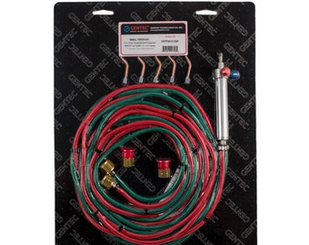 Gentec Small Torch Kit Oxy-Acetylene/Propane/Mapp Fuel- 5 Tips-12 Foot Hose - 14-506