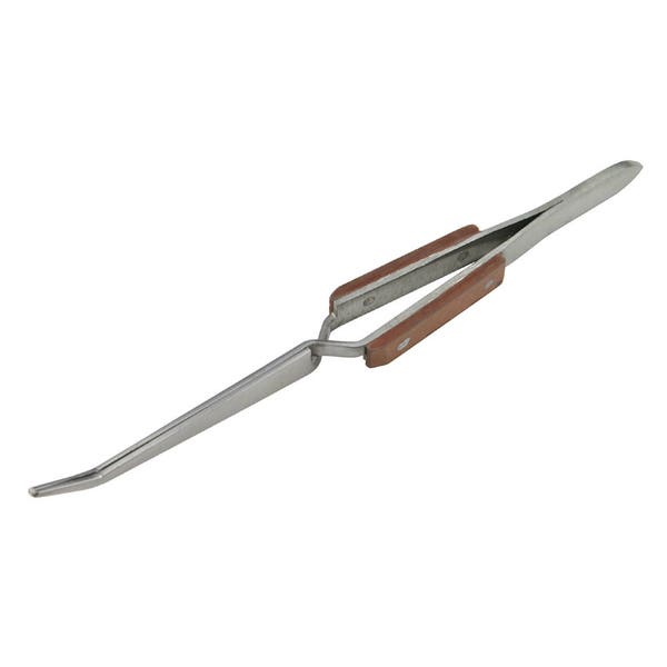 Cross Locking Tweezer - Curved Tip - 57-761