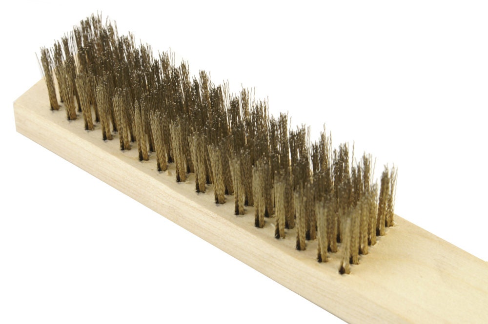 Brass Wire Brush With Wooden Handle 16279 Etsy