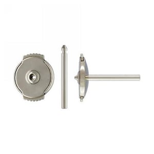 1 Pair - Sterling Silver Secure Earnut and Earpost - Alpha System / Guardian System / La Pousette - 27-1111-SS