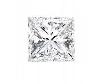 Square 7.0 mm Cubic Zirconia - AAA Clear Princess Cut Faceted Gemstone - Pack de 2 - CZ-7x7-SQ