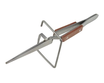 Cross Locking Tweezer with Stand - Straight Tip - 57-762