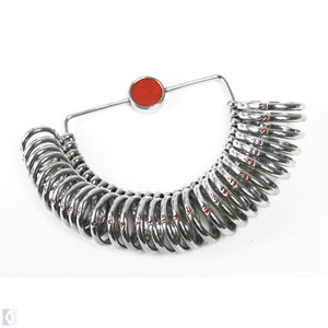 Vingermeter - Metaal Halfrond - Maten US 1-15 - 35-262
