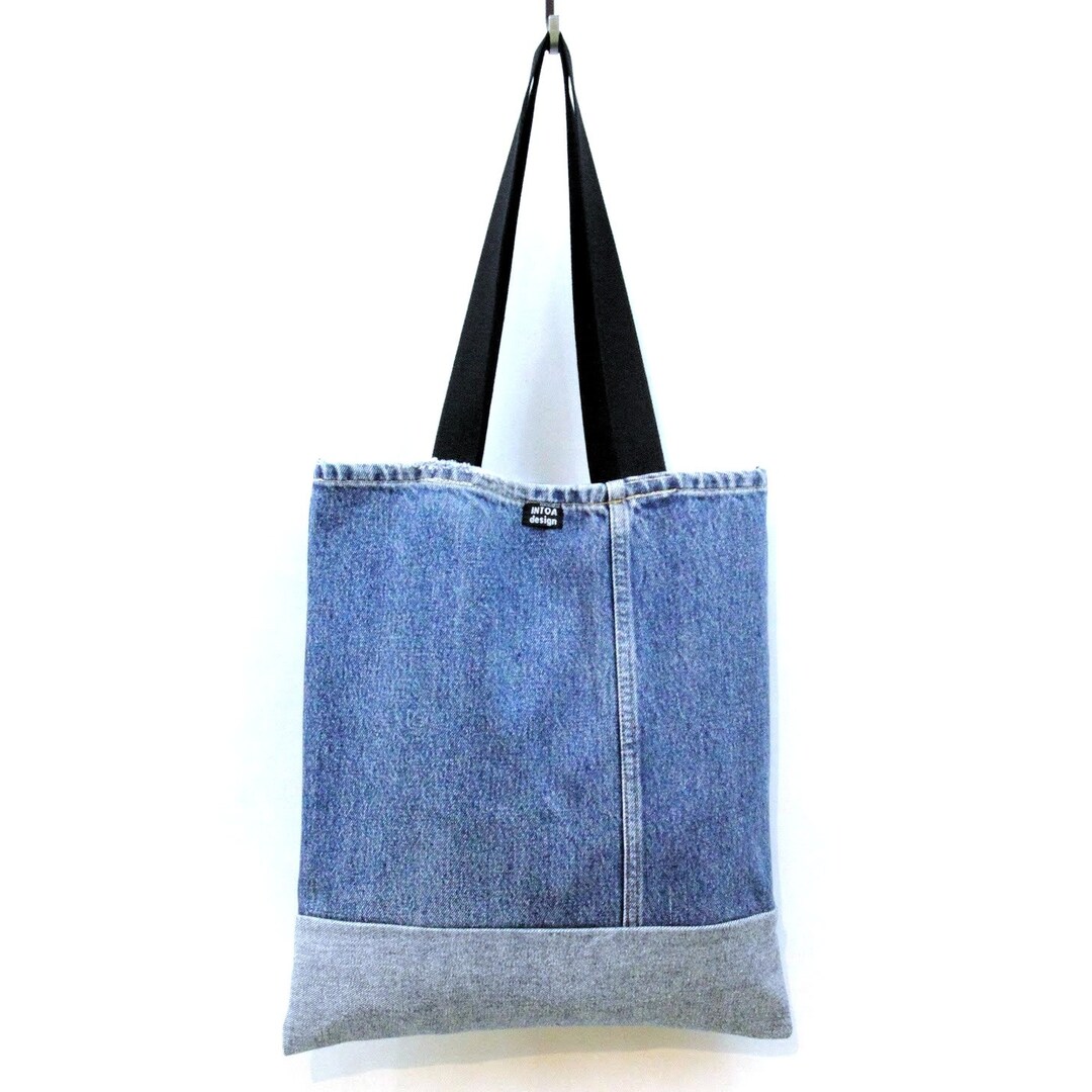 Denim Bag of Recycled Jeans Blue - Etsy