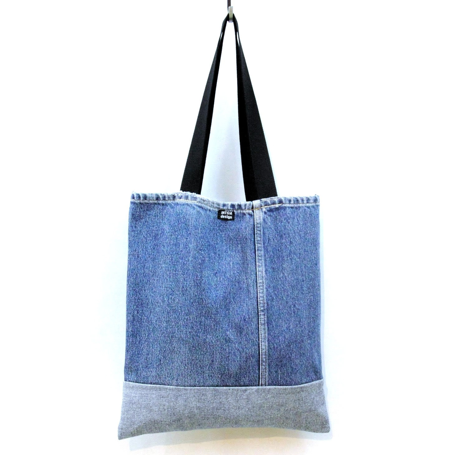 Denim Bag of Recycled Jeans Blue -