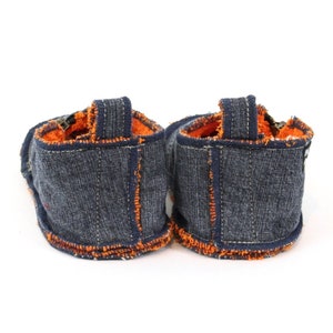 Denim Slippers of Upcycled Jeans, adults, zippered image 5
