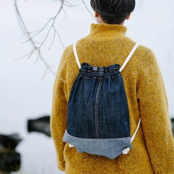 Denim Backpack of Upcycled Jeans Etsy Australia
