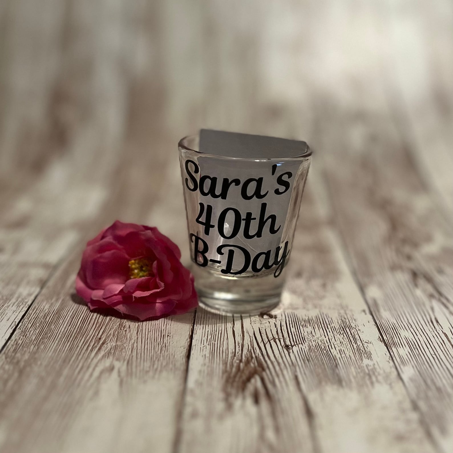 Personalized Shot Glass Vinyl Decal Etsy