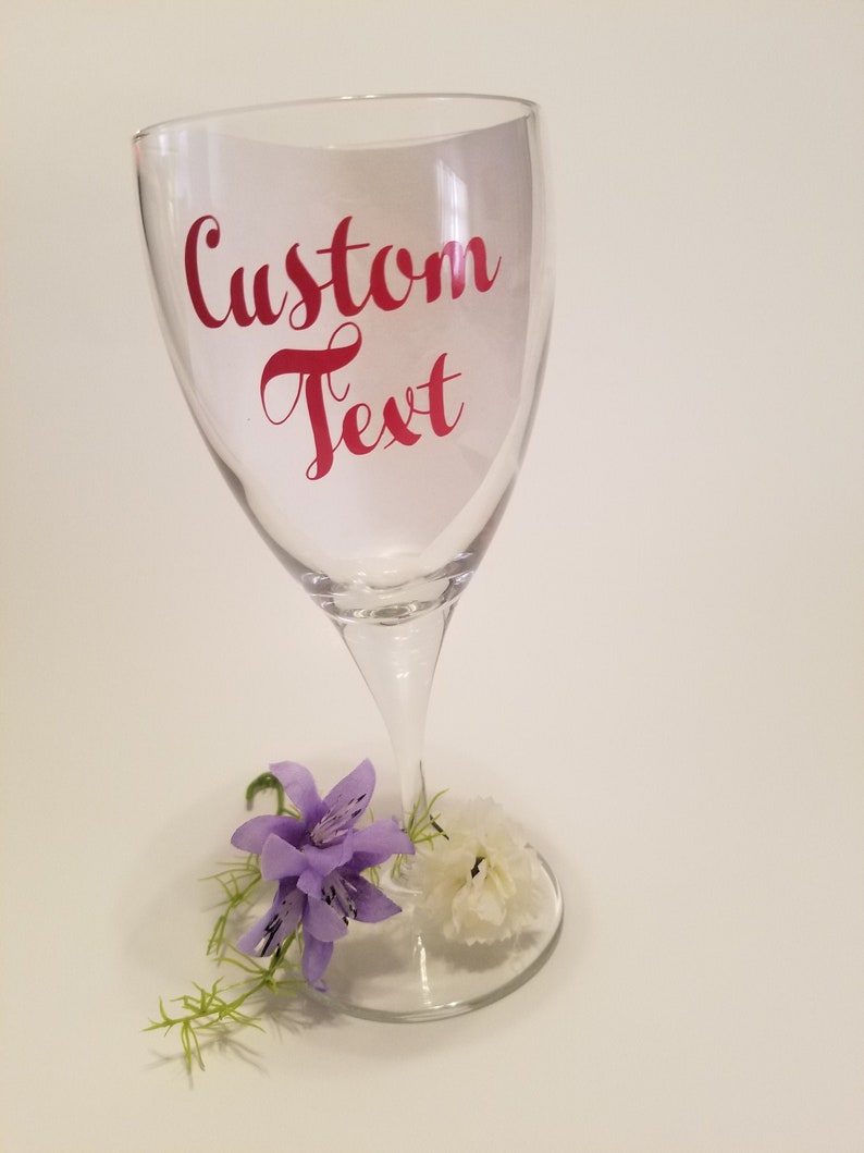 Personalized Vinyl Decal for Wine Glass or Mug Etsy