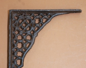 Antique Style Sewing Room Shelving Brackets Lace Design, 3-D Cast Iron, 6 3/8",  B-58 Free Ship