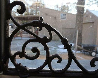 Country Cottage Window Corner Decor, Cast Iron, B-8 Free Ship