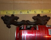 Vintage Look French Victorian Cast Iron Hardware Pulls Handles, 3 7 8 inch center, HW-76