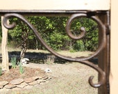 1) French Country Mailbox Post Decor 9 1 4 inch Cast Iron bracket accent (mailbox not included) B-6